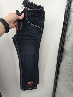 Gymboree Dark Blue Girls' Embroidered Jeans Alpine Sweetie 4T